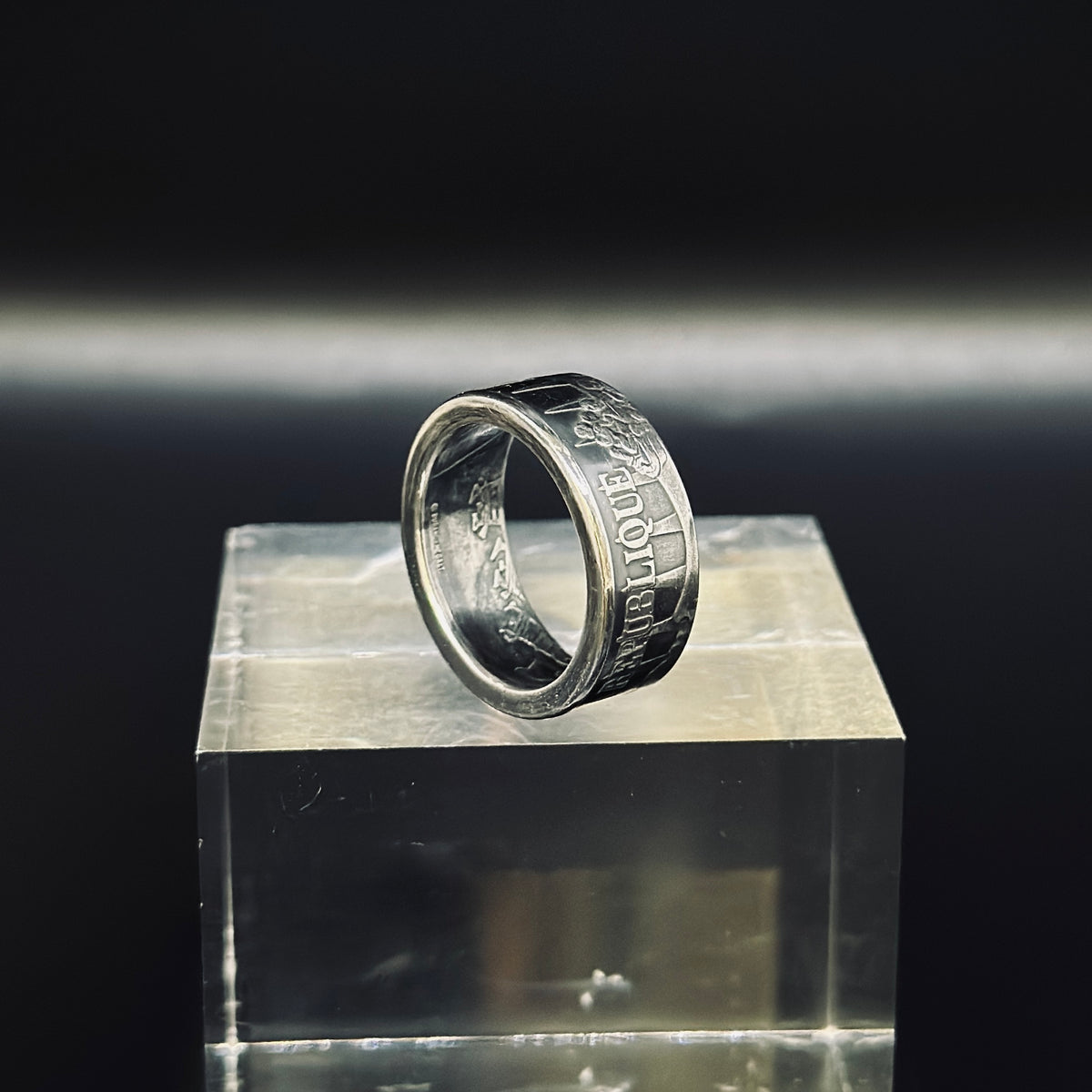 "Republic" ring in silver - 🇫🇷