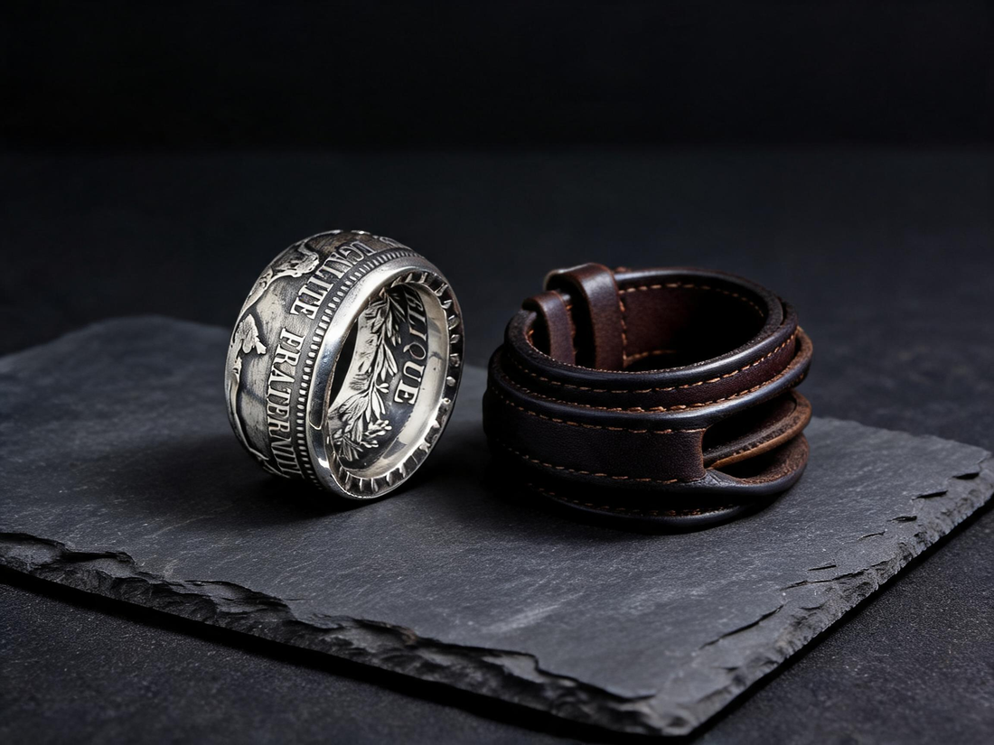Bague forgée à partir d'une pièce 10 Francs Hercule en argent, motif d'Augustin Dupré, Moneta Créations