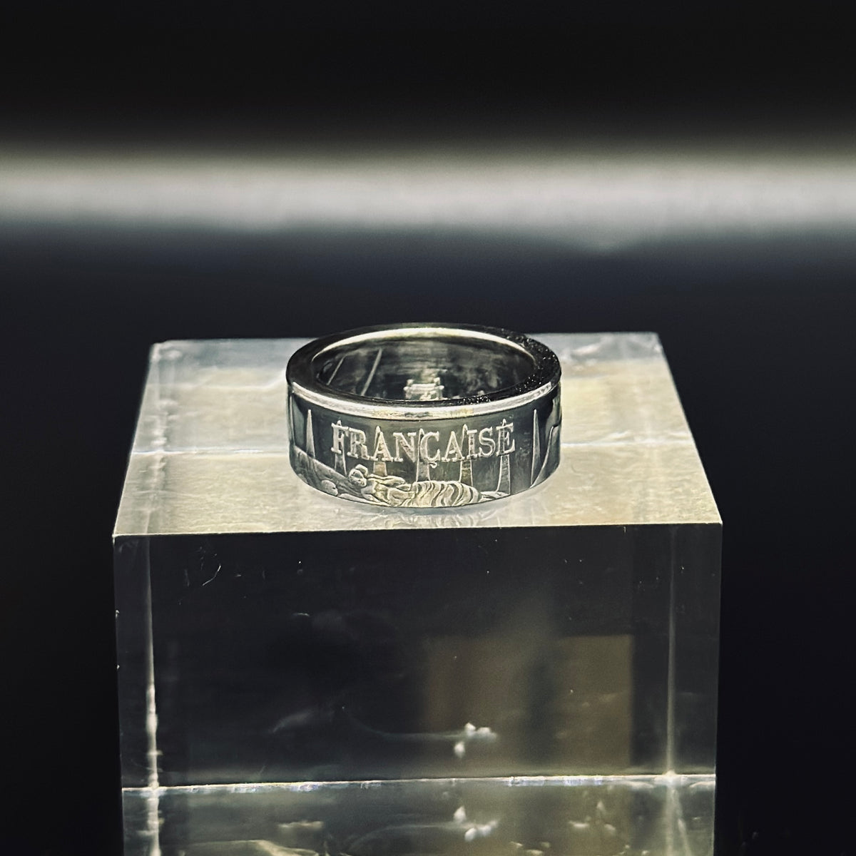 "Republic" ring in silver - 🇫🇷