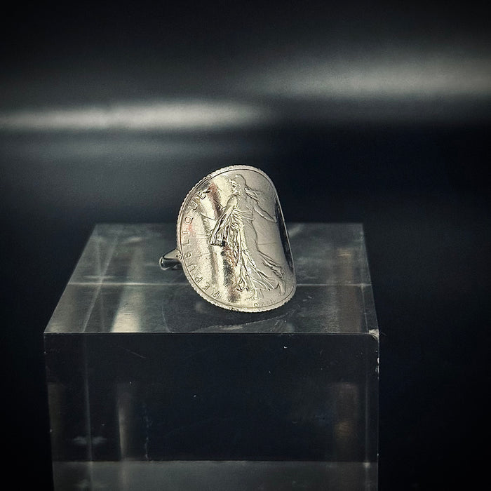 "The Elegant" signet ring in silver - 🇫🇷