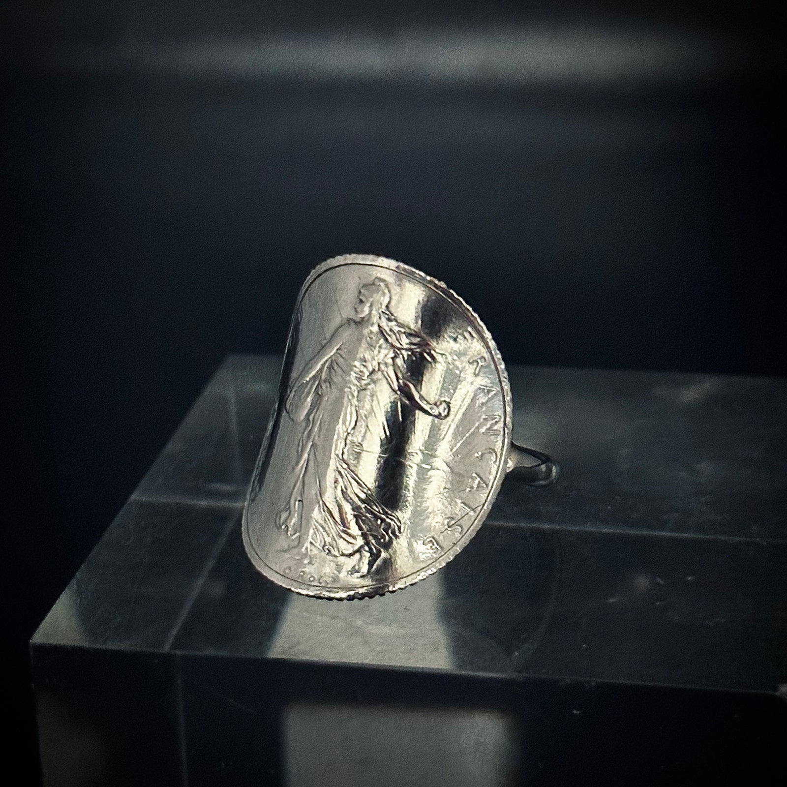 "The Elegant" signet ring in silver - 🇫🇷